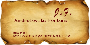Jendrolovits Fortuna névjegykártya